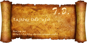 Tajthy Dávid névjegykártya